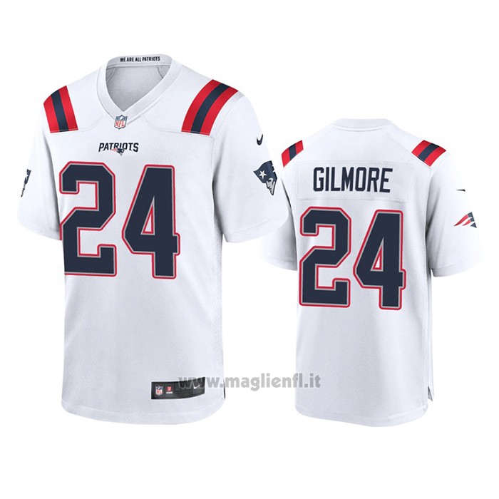 Maglia NFL Game New England Patriots Stephon Gilmore 2020 Bianco